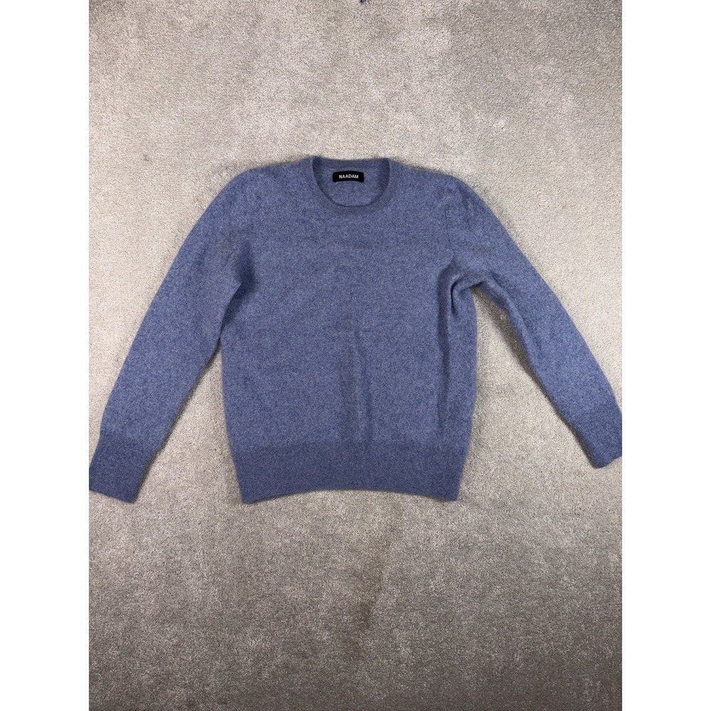 naadam cashmere sweater women blue medium (fits mire like a small)